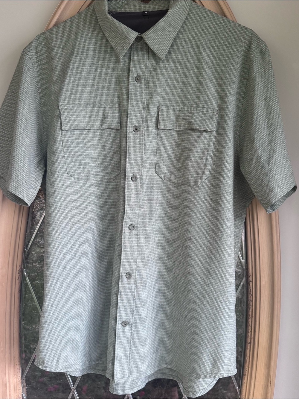 Merrell The Voyager Packable Short Sleeve Button Down Shirt Size M